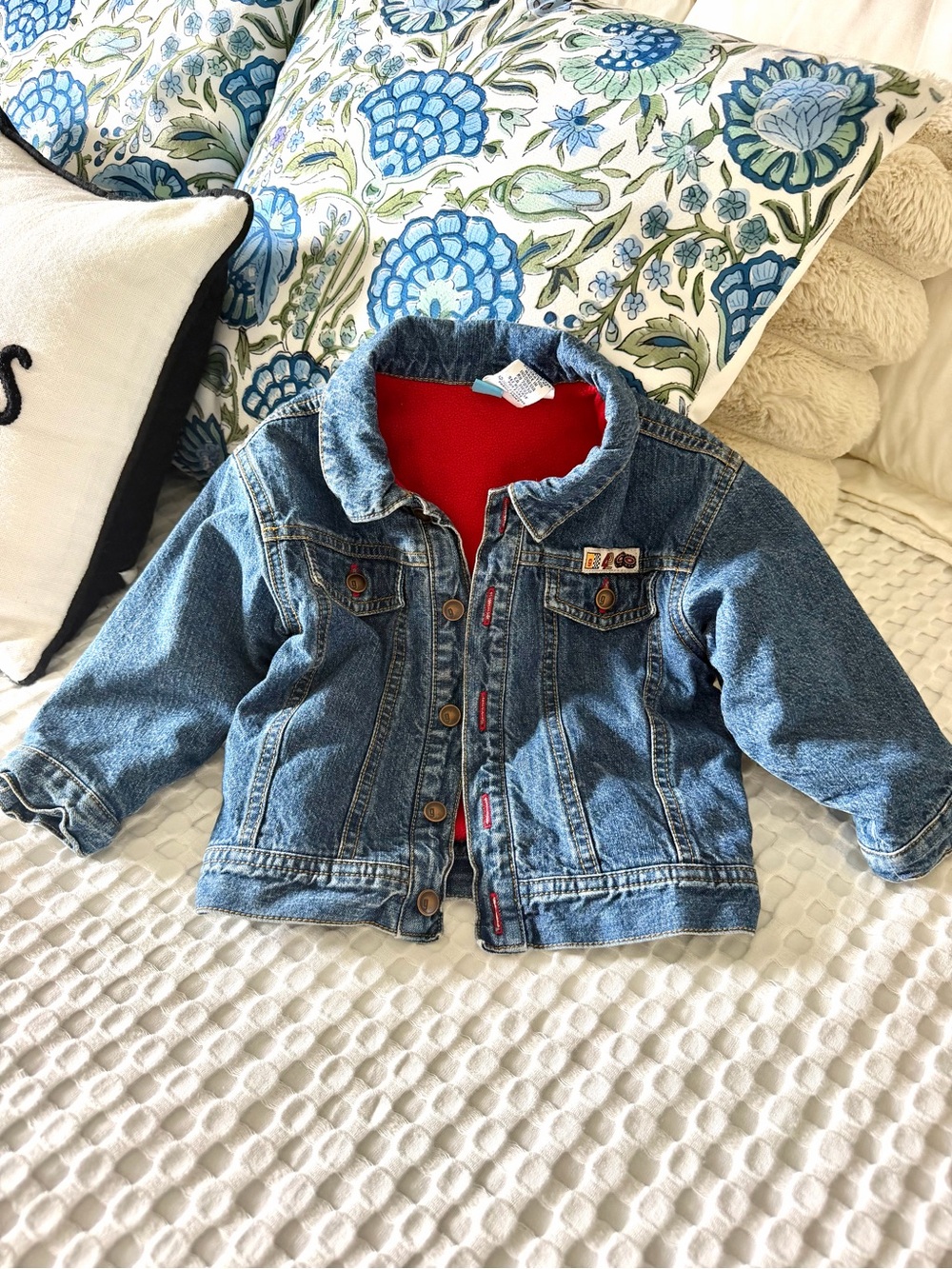 Vintage Gymboree Denim Jean Jacket Fleece Lined 24M